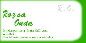 rozsa onda business card